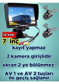 Resim 2 Ad. Kelebek Kamera + 7'' Monitör Seti Kayıt Yapmaz 12 Volt 
