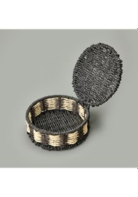 Resim Living Elegant Curves Dekoratif Saklama Kutusu - Siyah / Beyaz - 15x5 Cm Çok Renkli 