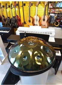 Resim Titanium Handpan 9 Nota Re Minör Soft Case Taşıma Çantalı +hediyeler 