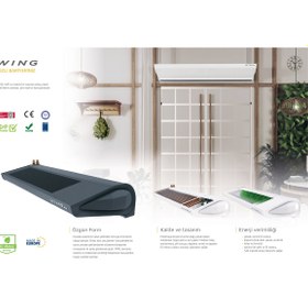 Resim VTS WING Hava Perdesi WING E100 AC elektrikli ısıtıcı WHITE 