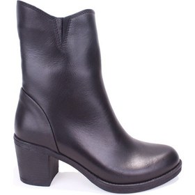 Resim Dagoster Dza07-1314700 Siyah Klasik Topuk Deri Kadın Bot Siyah 