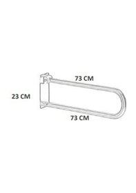 Resim Yaşlı Hasta Engelli Mafsallı Tutunma Barı Çap: 32 mm Paslanmaz 