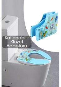 Resim Katlanır Çocuk Klozet Adaptörü - Mavi 