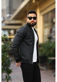 Resim Erkek Bomber Ceket Siyah Carbon 