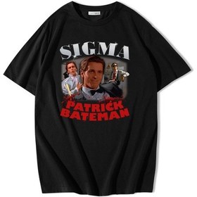 Resim Brz Collection Unisex Oversize Sigma Patrick Bateman T-shirt-siyah Siyah 