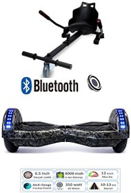 Resim Citymate Smart Balance Elektrikli Kaykay Hoverboard 8.5" Akıllı Dengeli Ledli Bluetooth Hoparlörlü Antrasit 