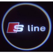 Resim Femex Audi Sline Araçlar Için Pilli Yapıştırmalı Kapı Altı LED Logo 