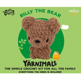 Resim Bakgelal Amigurumi Ayı Yapım Kiti Aile Ve Çocuk Aktivite Seti Başlangıç Seviyesi Tığ Örgü Seti 