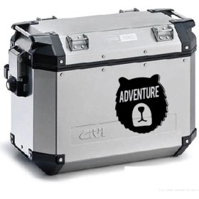 Resim Ayı Desenli Motosiklet Çanta Sticker Etiket Modeli 