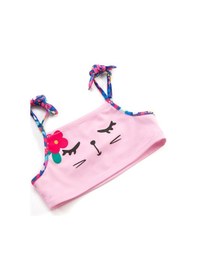 Resim Denokids Çiçekli Kedi Kız Çocuk Bikini Çok Renkli 