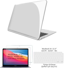 Resim ZMOBILE Macbook Air 13 M1 Çip A2337 A2137 Tam Uyumlu Alt Üst Kılıf Klavye Kılıfı Ekran Koruyucu Film 13.3” 