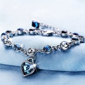 Resim Stunning Heart Of Ocean Rhinestone Bileklik Kızlar İçin - Trendy Ve Zarif Takı, Hediye için İdeal Seçim 