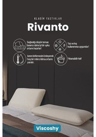 Resim Viscoshy Rivanto Uzun Klasik Premium Gelişmiş Ergonomik Ortopedik Visko, Lüks, Visco Yastık Beyaz 