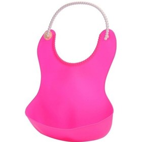 Resim Çocuk Bebek Mama Önlüğü Dökülme Engelleyici Bükülebilir Pembe Siyah 