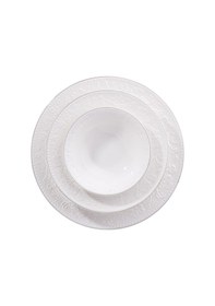 Resim Korkmaz Floransa Collection 53 Parça Platin Yemek Takımı A9877 Beyaz 