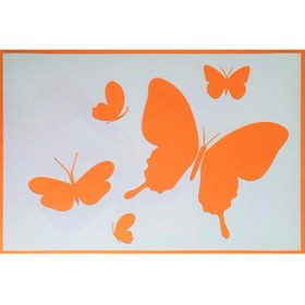 Resim Piktura Stencil Şablon Kelebekler 
