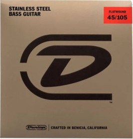Resim Jim Dunlop Flat Wound 4 Telli Bas Gitar Teli 45-105 