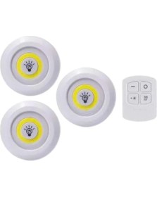 Resim LED Lamba 3'lü Uzaktan Kumandalı Yapışkanlı - Lisinya 