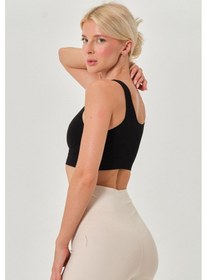 Resim Mistirik Rosella Model Kalın Askılı Extra Sıkılaştırıcı Pedsiz Spor Sütyeni Siyah Renk101 Siyah 