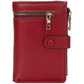 Resim Newish Polo Kadın Suni Deri Kartlık Ve Cüzdan New307 Kırmızı 