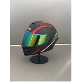 Resim Wosen WS-202 Güneş Gözlüklü Çene Açılır Kask Siyah Vizörlü A6 2XL Beden ile Yüksek Koruma 