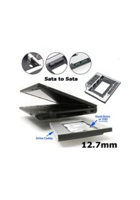 Resim Dvd Yuvasına Ssd Hdd Bağlama Ssd Caddy 12.7 Mm Kızak 2 Hdd Bağla 