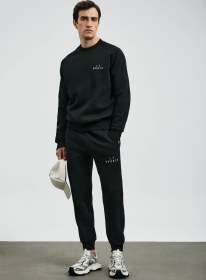 Resim Lufian Sıgma Erkek Sweatshirt Siyah Siyah 112030186100100 Siyah 
