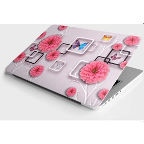 Resim Laptop Sticker Bilgisayar Notebook Pc Kaplama Etiketi 3d Çiçek Kelebek 