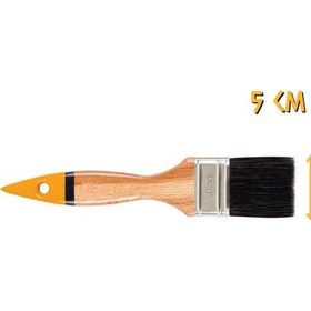 Resim İzmir Fırça Luna Ahşap Saplı Yağlı Boya Fırçası No: 2 - 5 Cm. 