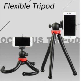 Resim Asfal 30 cm Esnek Tripod Gorillapod Dslr Telefon Kamera Tripodu Standı + Telefon Tutacağı 