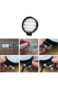 Resim MOD10 14 LED KARE OFF ROAD SİS FARI ÇALIŞMA LAMBASI PROJEKTÖR 42W 12V/80V BEYAZ 