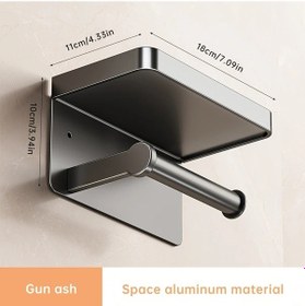 Resim Willowhaven 1/2" Duvar Tipi Kağıt Havlu Askısı - Gri, Dayanıklı Alüminyum, Mat Yüzey, Kurmaya Uygun Gri 