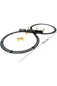 Resim Giffy Oyuncak 23 Parça Retro Vagonlu Işıklı Tren Seti 96 cm Ray Uzunluğu 3 Vagonlu 8 Şeklinde Ray Dizilimi 3 Farklı Ray Kombinasyonu 