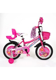 Resim Sarissa Çocuk Bisikleti 16 Jant Uyumlu Denge Tekeri Bisiklet Yan Teker Pembe 