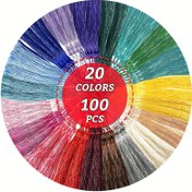 Resim 100 Adet Halkalı Mini Püskül - Kitap Ayracılar için 12.7 cm Polyester Püsküller, Takı Yapımı, DIY El İşleri - 20 Canlı Renkler, Geleneksel Stil Ev Dekorasyonu ve Mezuniyet Süslemeleri, Renkli Püsküller, Dekoratif Püsküller 