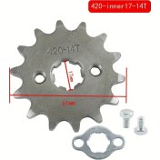 Resim Hightower 1 Adet Gümüş 14t 17mm Dişli, Off-road Atv Ve Motosikletler İçin 420 Zincir Aksesuarı 