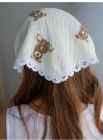 Resim The White River Kızlar İçin Lastikli Yazlık Müslin Başörtüsü Bandanası 350820978 Bej 