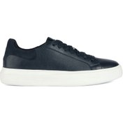 Resim Geox Men's Navy Blue Deiven Lace-up Leather Casual Sneaker Derimod