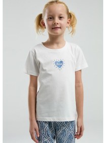 Resim Arnetta 3305 Kız Çocuk Dream Shine Bisiklet Yaka Kısa Kollu Pijama Takım Beyaz 