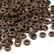 Resim 200 adet Antik Bronz Alaşımlı Aralık Boncukları, 6mm Yuvarlak Halka Tasarımı ve 2.5mm Delik - Nikel & Kurşunsuz DIY Takı Yapımı için, Vintage Tarzı Aksesuarlar 
