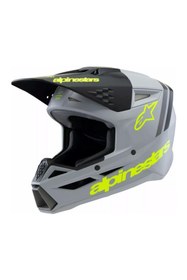 Resim Alpinestars SM3 Youth Radium Off-Road Çocuk Genç Motosiklet Kaskı Gri Siyah Sarı 