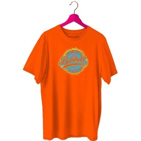 Resim Bluu Barbell Sporcu T-Shirt Bisiklet Yaka (528818973) Turuncu 