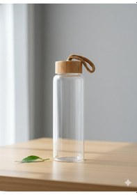 Resim H2o Bambu Kapaklı Matara 500 Ml Promo Şeffaf 