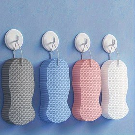 Resim Ultra Yumuşak Peeling Banyo Süngeri - Ölü Bej Cilt Temizleyici, Yeniden Kullanılabilir Vücut Ovma Spa Kalitesinde Duş Deneyimi 