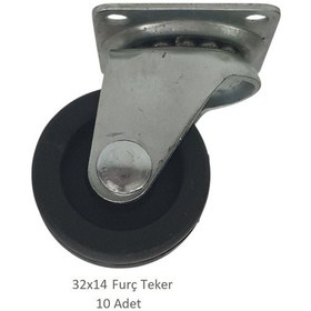 Resim Furç Teker 32 X 14, Bavul, Valiz, Çanta, Servis Sehpası Için 10 Adet Siyah 