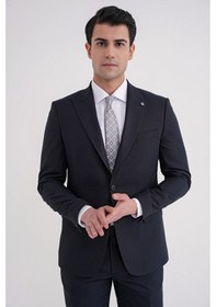 Resim Efor Slim Fit Çift Yırtmaç Sivri Yaka Esnek Lacivert Klasik Takım Elbise Tk 939 Lacivert 