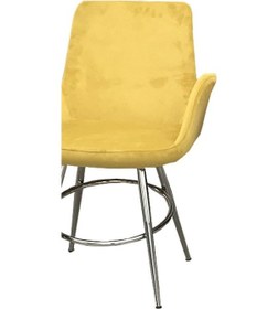 Resim Sandalye MAKİ Kollu Sarı Model Dökme Sünger Metal Transmisyon Çelik Nikelaj Babyfac kumaş El Yapım 