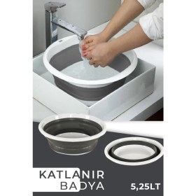 Resim Clean 5,25 Litre Büyük Katlanır Badya & Leğen 