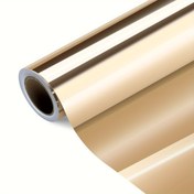 Resim 25.4cm x 152.4cm Metalik Altın Krom Isı Transfer Vinili - Kesmek ve Yaprak Çıkarmak Kolay, T-Shirtler, Çantalar ve Daha Fazlası İçin İdeal, Özel Tasarımlar İçin Metalik Vinil Rulo, Özel Tasarımlar İçin Kullanılabilir Giyim | Metalik Bitiş | Dayanıklı Vinil, Metalik Vinil Rulo 