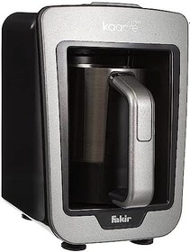 Resim Fakir Kaave Steel Türk Kahvesi Makinesi, ‎735 W, 4 Fincan Kapasite, ‎26 x 22 x 30 cm, Silver Stone 